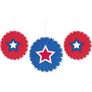 Patriotic Stars Tissue Fans