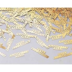 Happy Anniversary Gold Confetti