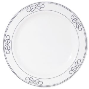 Ribbons Silver 10-1/2-inch Plastic Plates