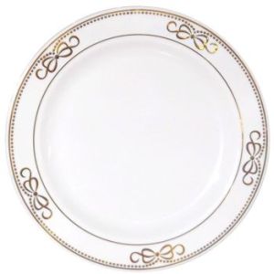 Ribbons Gold 7-1/2-inch Plastic Plates