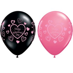 Happy Valentine Hot Hearts Qualatex Balloons