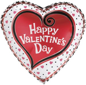 Happy Valentine's Day Vivid Valentine Foil Balloon