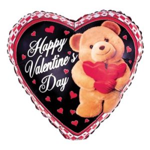 Happy Valentine's Day Canterberry Bear Foil Balloon
