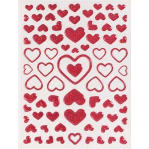 Crystal Prism Hearts Stickers