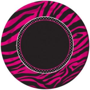 Pink Zebra Boutique 7-inch Plates