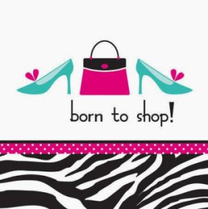Pink Zebra Boutique Born to Shop 3-Ply Lunch Napkins