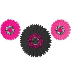 Pink Zebra Boutique Tissue Fans w/Attachments