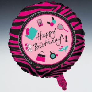 Pink Zebra Boutique Foil Balloon