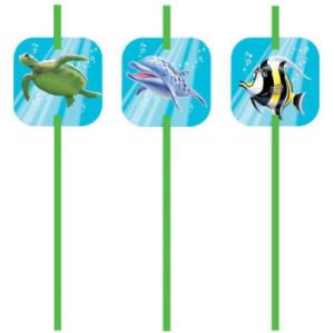 Ocean Party Straws w/Attachments