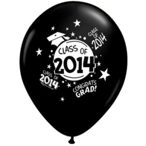 Class of 2013 Black Qualatex Balloons