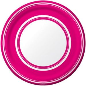 Coordinate 10.25-inch Plates, Hot Magenta