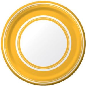Coordinate 7-inch Plates, School Bus Yellow