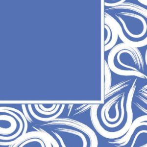 Coordinate 3-Ply Lunch Napkins, True Blue Swirl