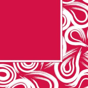 Coordinate 3-Ply Lunch Napkins, Red Swirl