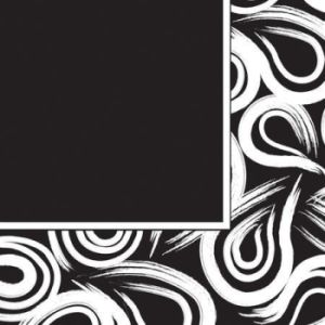 Coordinate 3-Ply Lunch Napkins, Black Swirl
