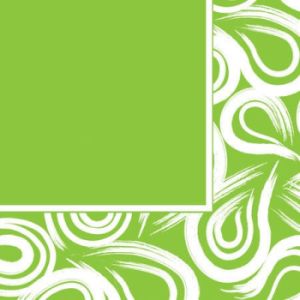 Coordinate 3-Ply Lunch Napkins, Fresh Lime Swirl
