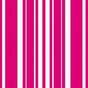 Coordinate 3-Ply Beverage Napkins, Hot Magenta Stripe