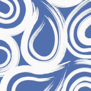 Coordinate 3-Ply Beverage Napkins, True Blue Swirl