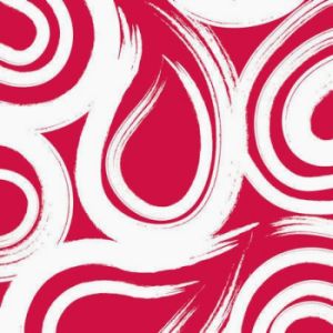 Coordinate 3-Ply Beverage Napkins, Red Swirl
