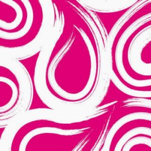 Coordinate 3-Ply Beverage Napkins, Hot Magenta Swirl