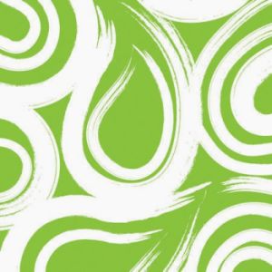 Coordinate 3-Ply Beverage Napkins, Fresh Lime Swirl