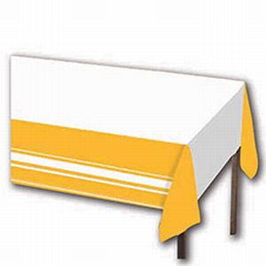 Coordinate Plastic Table Cover, Schoolbus Yellow