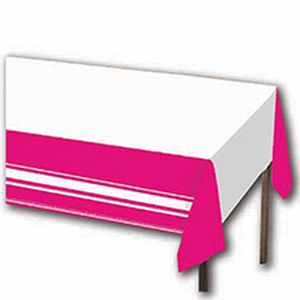 Coordinate Plastic Table Cover, Hot Magenta