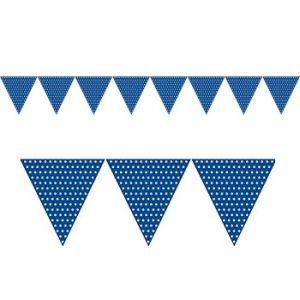 Blue w/Dots Paper Flag Banner