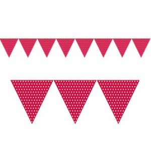 Red w/Dots Paper Flag Banner
