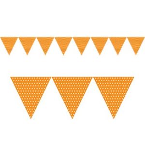Orange w/Dots Paper Flag Banner