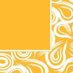 Coordinate 3-Ply Lunch Napkins, School Bus Yellow Swirl