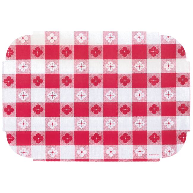 Red Gingham Paper Placemats Linenized Paper Placemats