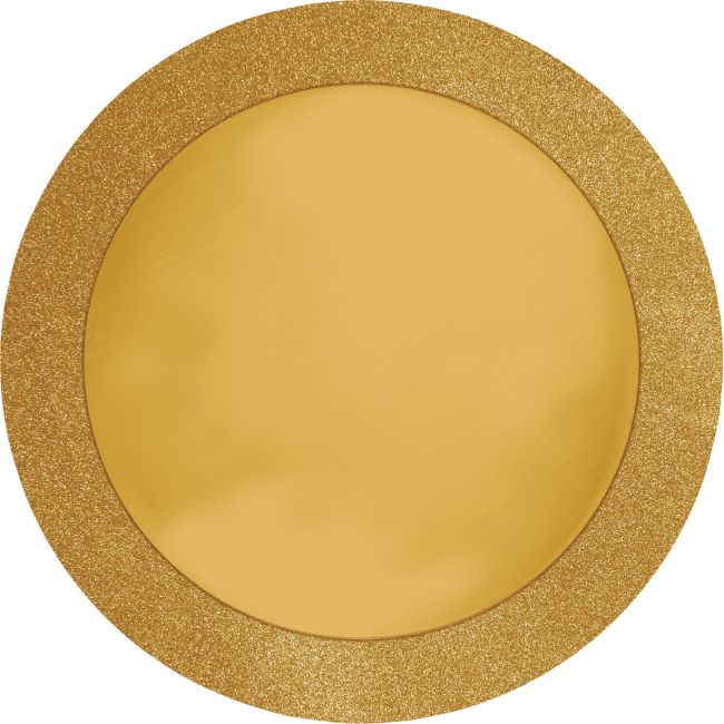 Round Gold Glitter Border 14inch Paper Placemats Gold Paper and