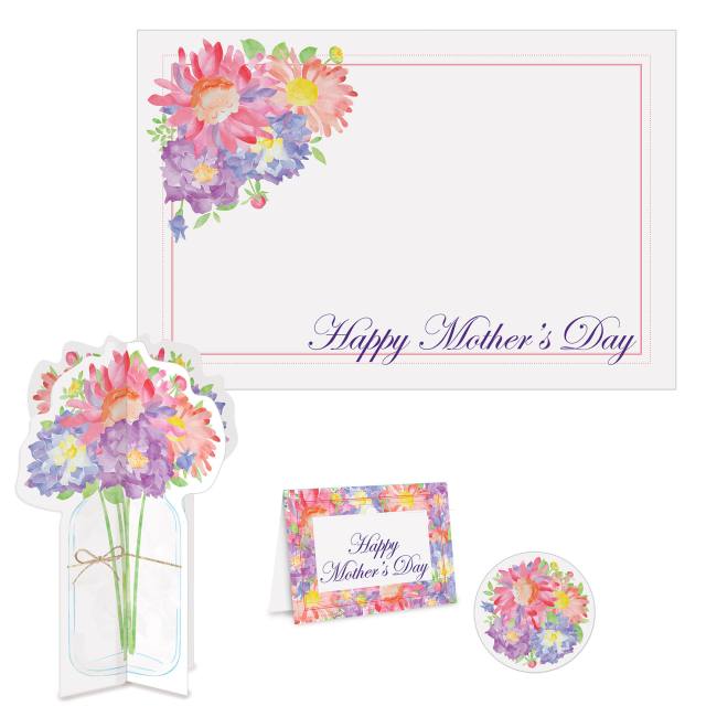 Mother's Day Paper Placemat & Place Setting Kit Mothers/Fathers Day