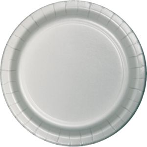 Heavy Duty 9-inch Paper Plates, Silver