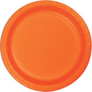 Heavy Duty 9-inch Paper Plates, Sunkissed Orange