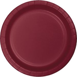 Heavy Duty 10-inch Paper Plates, Burgundy