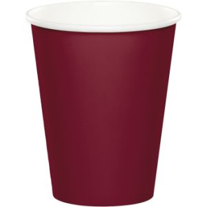 Cups - 9 oz Hot or Cold, Burgundy