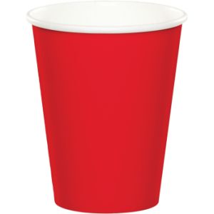 Cups - 9 oz Hot or Cold, Red