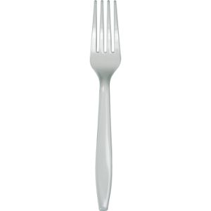 Heavy Duty Plastic Forks, Silver