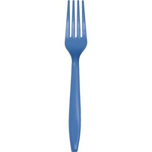 Heavy Duty Plastic Forks, True Blue