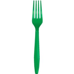 Heavy Duty Plastic Forks, Green