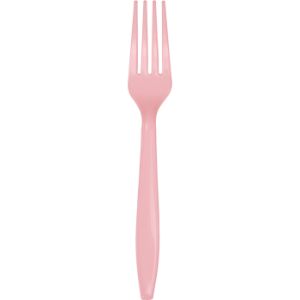 Heavy Duty Plastic Forks, Pink