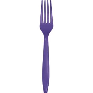 Heavy Duty Plastic Forks, Purple