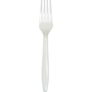 Heavy Duty Plastic Forks, White