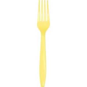 Heavy Duty Plastic Forks, Yellow