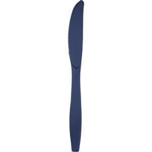 Heavy Duty Plastic Knives, Navy Blue