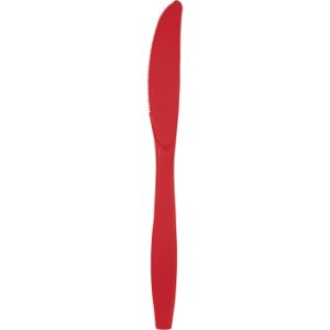 Heavy Duty Plastic Knives, Red