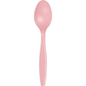 Heavy Duty Plastic Spoons, Pink