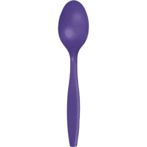 Heavy Duty Plastic Spoons, Purple